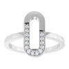 Platinum 1/10 CTW Natural Diamond Paperclip-Style Ring 