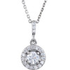 14K White 9/10 CTW Lab-Grown Diamond 18" Necklace