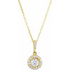 14 Karat Yellow Gold Lab Grown Diamond Necklace 1 1/5 CTW, 18 Inch - $1,628