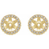 14 Karat Yellow Gold 0.25 Carat Diamond Earring Jackets.