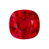1.17 Carat Flame Red Ruby Ring Stone, Cushion Shape, 6.1 x 5.9 mm