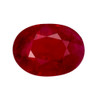 1.37 Carat Rich Ruby Gemstone, Oval Shape, 8.2 x 6 mm