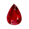 1.23 Carat Rich Ruby Gemstone, Pear Shape, 8.4 x 5.9 mm