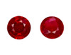 1.23 Carat Pair of Rubies Ruby Round 5.3 mm