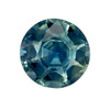 2.17 Carat Teal Blue Green Sapphire Stone, Round Shape, 7.5 mm