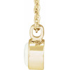 14K Yellow Natural White Opal Bezel-Set 16-18" Necklace