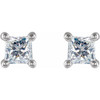White Diamond Earrings in 14 Karat White Gold 0.25 Carat Diamond Earrings.