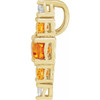 14 Karat Yellow Gold Natural Yellow Multi-Gemstone Bar Pendant | $978