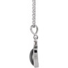 Sterling Silver 8x6 mm Natural Onyx & .03 CT Natural Diamond 16-18" Necklace