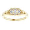 14K Yellow 1/5 CTW Natural Diamond Three-Stone Band 