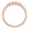 14K Rose 1/5 CTW Natural Diamond Three-Stone Band 