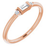 14K Rose 1/8 CTW Natural Diamond Stackable Ring