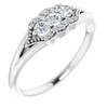 Platinum 1/5 CTW Natural Diamond Three-Stone Band 