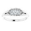 Platinum 1/5 CTW Natural Diamond Three-Stone Band 