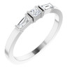 Platinum 1/5 CTW Natural Diamond Stackable Ring