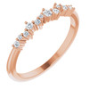 14K Rose 1/8 CTW Natural Diamond Stackable Ring.