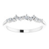 Platinum 1/8 CTW Natural Diamond Stackable Ring.