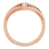 14K Rose 1/8 CTW Natural Diamond Geometric Ring