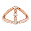 14K Rose 1/8 CTW Natural Diamond Geometric Ring