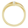 14K Yellow 1/8 CTW Natural Diamond Geometric Ring