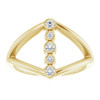 14K Yellow 1/8 CTW Natural Diamond Geometric Ring