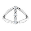 Sterling Silver 1/8 CTW Natural Diamond Geometric Ring