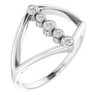 Platinum 1/8 CTW Natural Diamond Geometric Ring