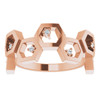 14K Rose .06 CTW Natural Diamond Honeycomb Ring