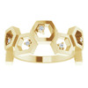 14K Yellow .06 CTW Natural Diamond Honeycomb Ring