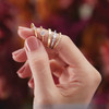 Platinum 1/8 CTW Rose-Cut Natural Diamond Stackable Ring