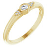 14K Yellow .07 CTW Natural Diamond Stackable Ring
