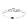 Sterling Silver .07 CTW Natural Diamond Stackable Ring