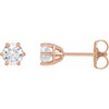 14K Rose 3/4 CTW Natural Diamond Stud Earrings..