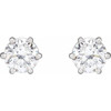 Platinum 1 CTW Natural Diamond Stud Earrings..