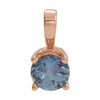 14K Rose 4 mm Lab-Grown Alexandrite Pendant