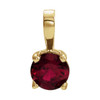 14K Yellow 4 mm Lab-Grown Ruby Pendant