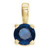 14K Yellow 4 mm Natural Blue Sapphire Pendant