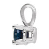 Platinum 4 mm Lab-Grown Blue Sapphire Pendant