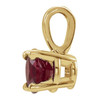 14 Karat Yellow Gold 5 mm Natural Ruby Pendant