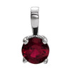 Platinum 5 mm Natural Ruby Pendant