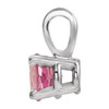 Platinum 5 mm Natural Pink Tourmaline Pendant