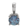 14 Karat White Gold 6 mm Lab-Grown Alexandrite Pendant