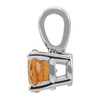 Platinum 6 mm Natural Citrine Pendant