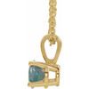 14K Yellow 4 mm Lab-Grown Alexandrite 16-18" Necklace