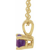 14K Yellow 5 mm Natural Amethyst 16-18" Necklace