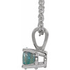 Platinum 6 mm Lab-Grown Alexandrite 16-18" Necklace