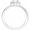 Sterling Silver Lab-Grown White Opal & .04 CTW Natural Diamond Halo-Style Ring .