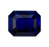 2.03 Carat Deep Blue Sapphire Gem in Emerald Cut, 7.4 x 5.9 mm