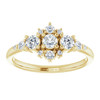 14K Yellow 1/2 CTW Natural Diamond Three-Stone Band 