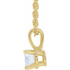 14K Yellow 4 mm Natural White Sapphire 16-18" Necklace